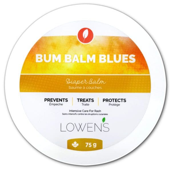 Bum Balm Blues - Intensive care for rash BY LOWENS.CA #diaperrash #bumbalm #skinbalm #babybalm #allnatural #canadiangreenbeauty