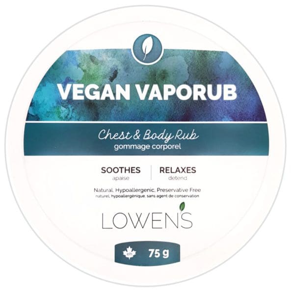 Vegan Vapor Rub - by Lowens.ca #vegan #vapor #vaporub #chestrub #coldseason #chestandbody #allnatural #canadiangreenbeauty