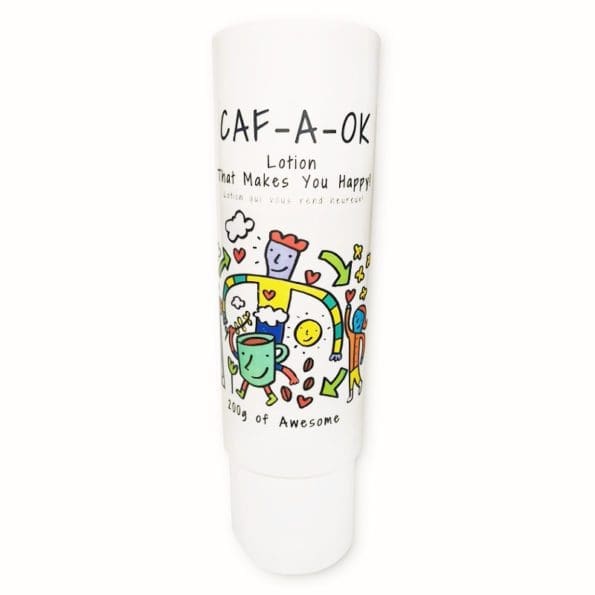 Caf-A-Ok Coffee Lotion That Makes You Happy - Caffeine & Cocoa - by Lowens.ca #canadiangreenbeauty