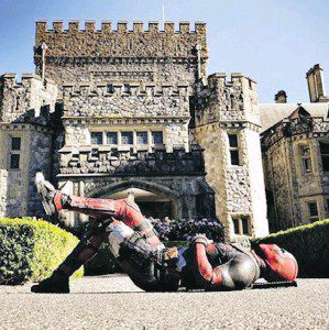 Deadpool Lying at Hatley Castle